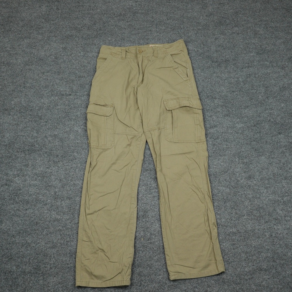 Wrangler Pants Mens 30x30 Khaki Relaxed Fit Cargo Stretch Utility Workwear